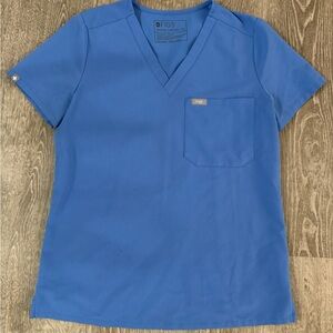 FIGS Women’s Blue PO # 2443 Catarina One Pocket Scrub Top Size XS